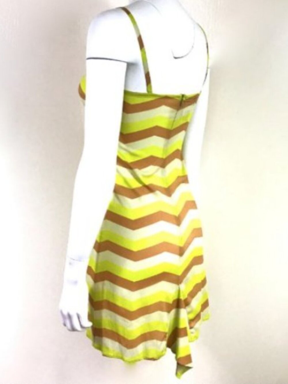 NNOT Auth Versus by Versace vintage Stretchy Silk Chevron mini Summer dress - Picture 9 of 15